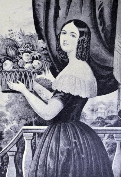 The Flower Girl by N. and Ives, J.M. Currier